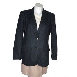 PENDLETON Black Wool Blazer Jacket Womens Size 8 Vintage 90’s